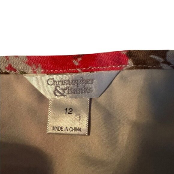 Christopher Banks Linen Floral Skirt Size 12 Artsy Spring Fairycore Whimsical - Picture 4 of 9